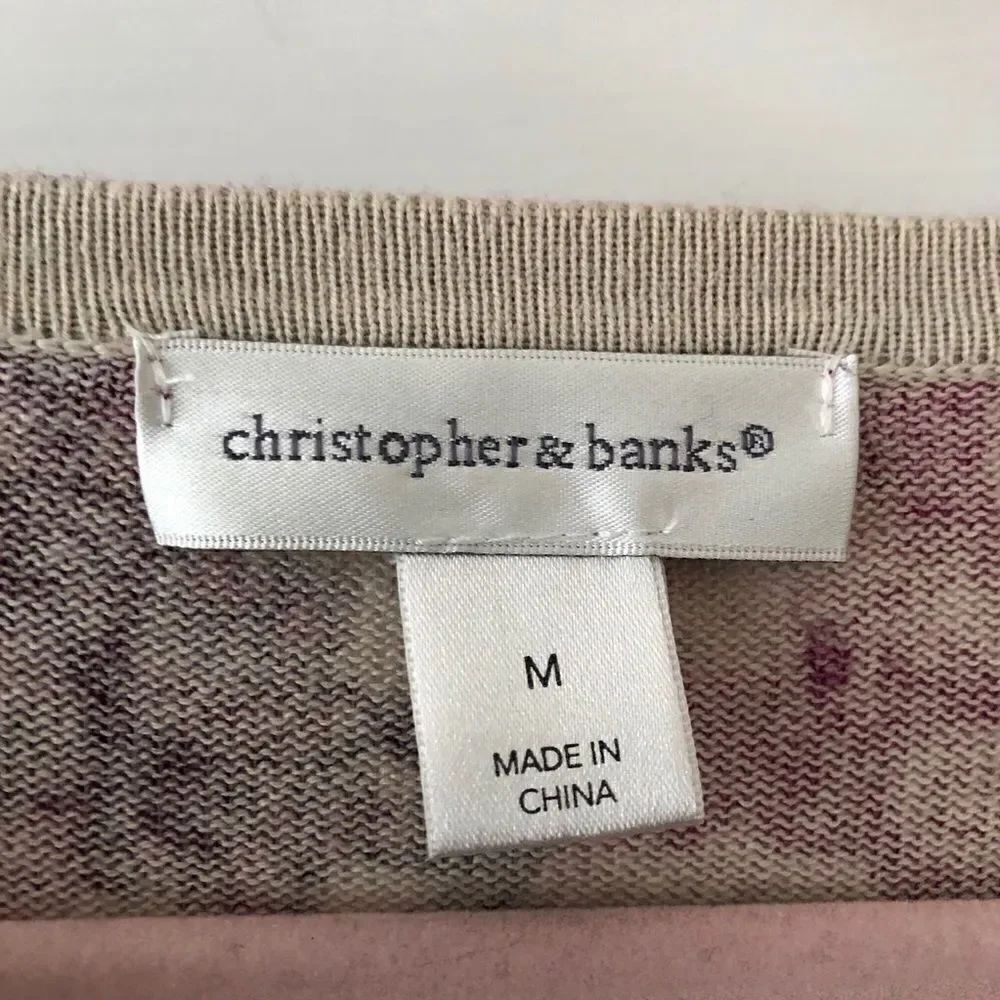 Christopher & Banks Pink Button Down Cardigan - Picture 2 of 6